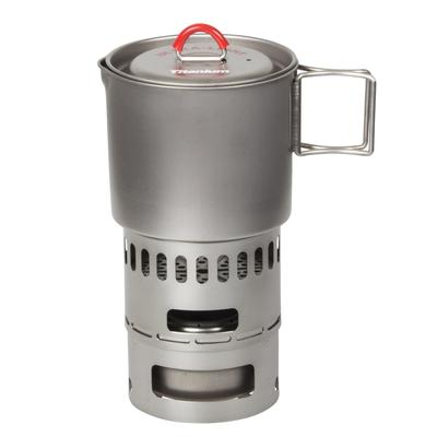 EVERNEW титановая кружка-горшок 500 комплект для плиты КРАСНЫЙ ECA268R