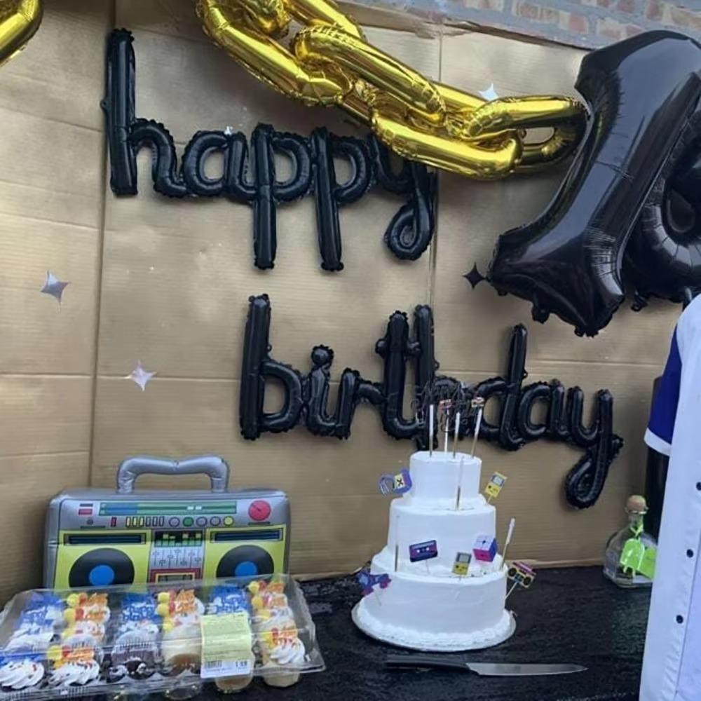 2 шт./набор Большой фольгированный шар из алюминиевой фольги Розовый Фиолетовый Баннер Фольгированный шар-буква Принадлежности для вечеринки