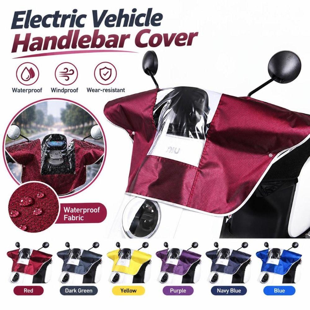 Waterproof Motorcycle Head Cover Clear Window Electric Motorcycle Cover Daily Commuting