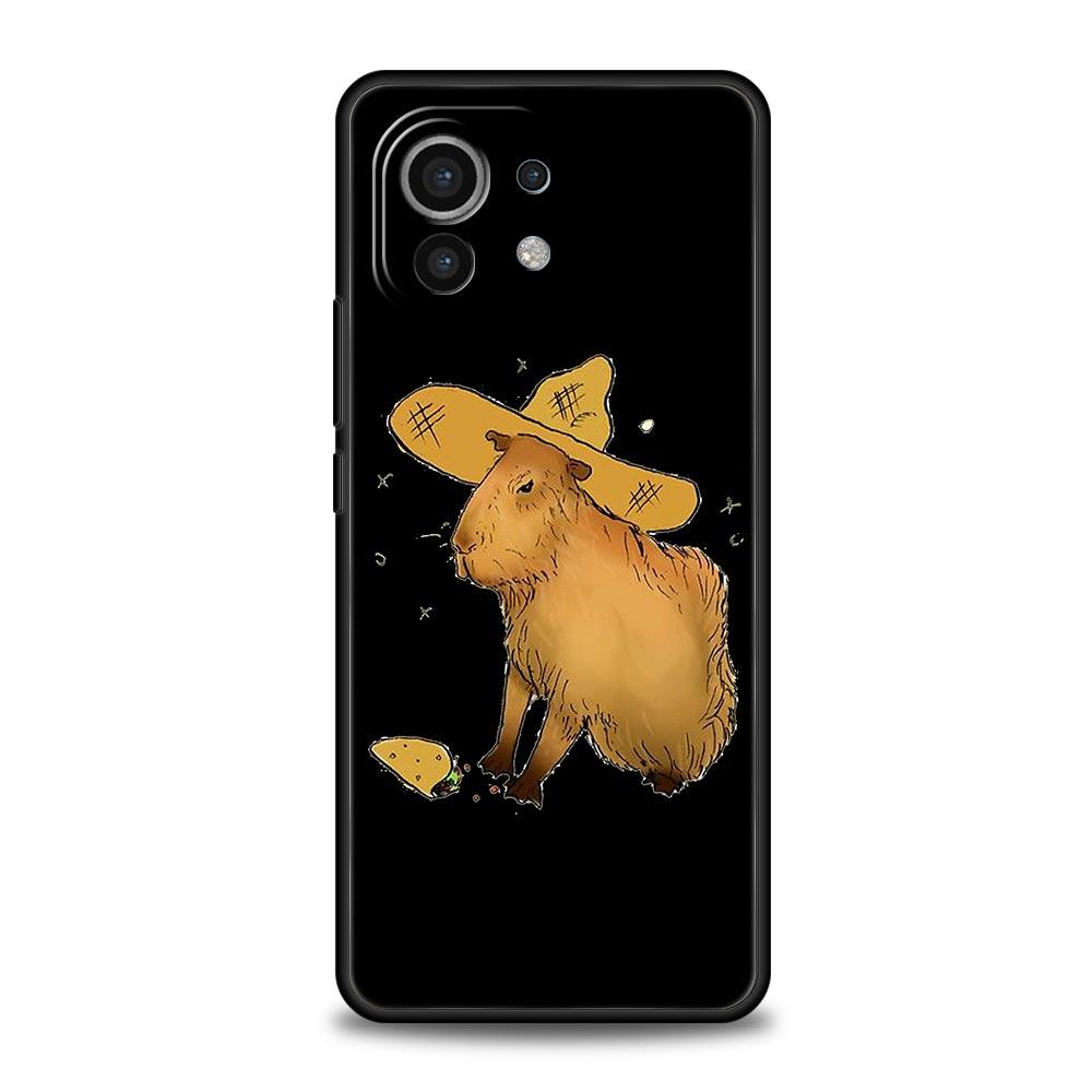 Cute Cartoon Capybara Luxury Phone Case For Xiaomi 12T Pro 12 13 11 Ultra Mi Note 10 Lite 10T 5G 11X Pro 11T 9T Soft Cover Coque