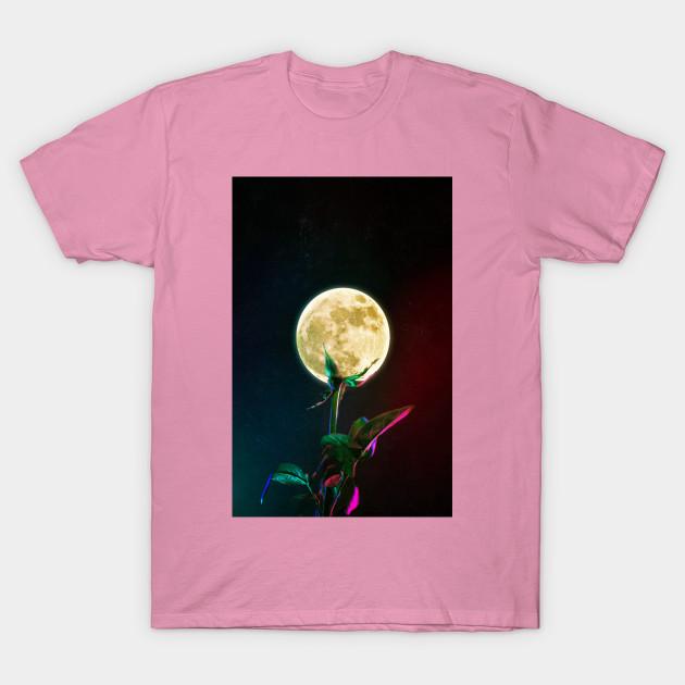 Женская футболка Лунный цветок Принт Харадзюку Кавайная футболка Летняя футболка с коротким рукавом Женская футболка Топ