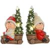 Décoration De Noël - HOME ESPRIT - Multicolore - 20 X 31,5 X 50 Cm - Lot De 2 - Intérieur