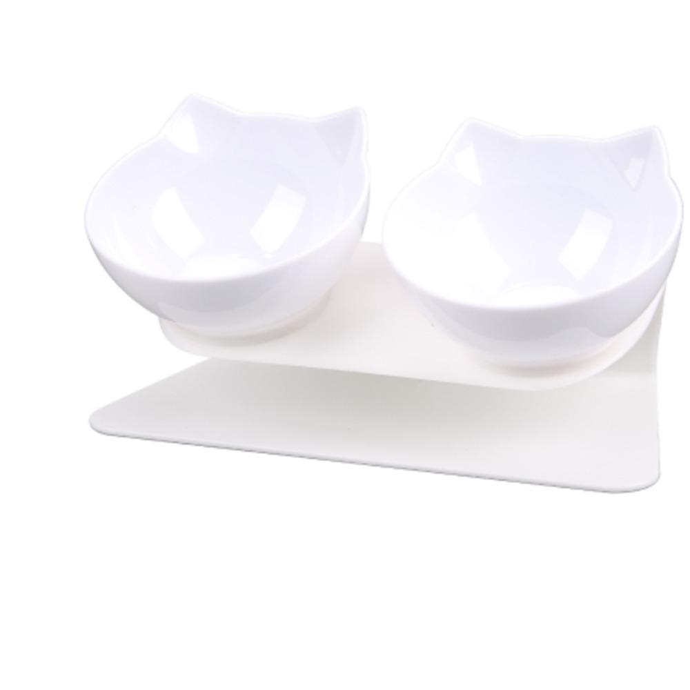 Противоскользящая двухслойная миска для кошек и собак, противоскользящая с подставкой, миска для кормления кошек, миска для корма кошек, кормушка для собак