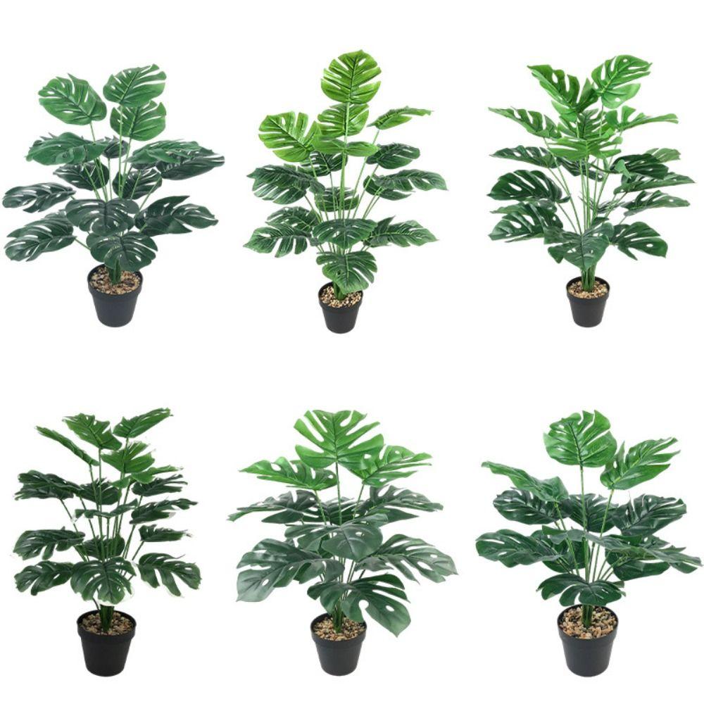 Большие искусственные тропические пальмовые ветви Искусственные растения Украшение для рабочего стола в офисе