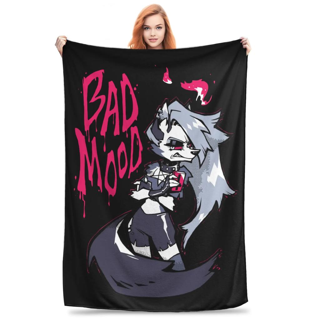 Loona Wolf Flannel Throw Blanket for Home Travel  Warm Bedroom Quilt Soft Cozy Plaid Design Perfect Gift Idea for Any Occasion