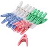 16PCs 4 Colors Laundry Clothes Clips Plastic Hanger Clip Sturdy Clothes Pegs Home Closet Bathroom