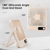 Portable Table Fan Desk  7H Timing Ultra Quiet Small USB Rechargeable Cooling Fan 5 Speeds Powerful Wind Offices Home Fan