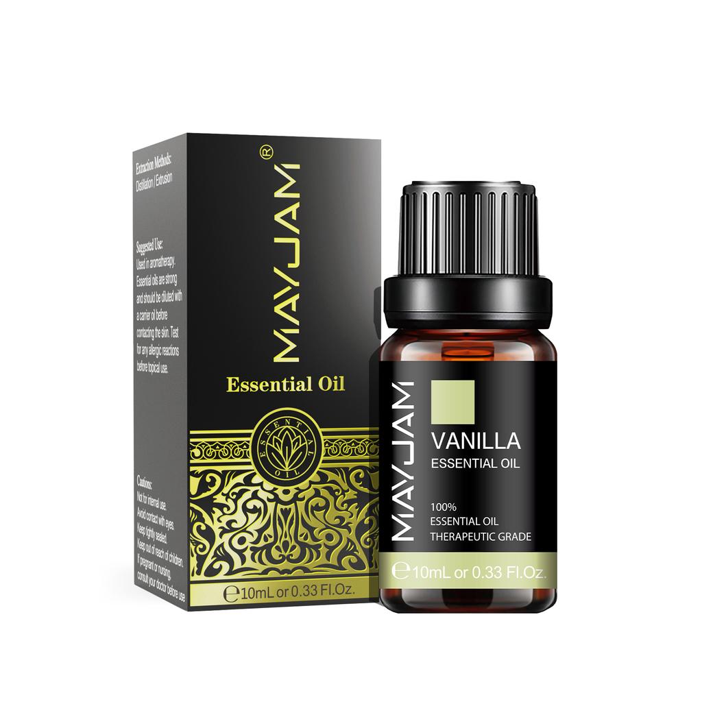 MAYJAM 10ML Eucalyptus Vanilla Essential Oils for Aromatherapy Air Fresh Diffuser Spa Massage Skin Care Lavender Jasmine Rose Aroma Oils