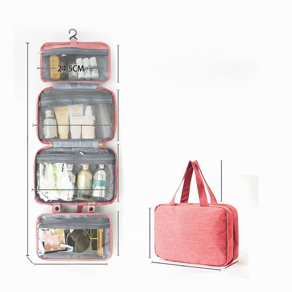 Urban Minimalist Polyester Travel Toiletry Organizer With Multicolor Compartments For Daily Use