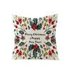 New Christmas Throw Pillow Cover Home Sofa Living Room Linen Bedside Cushion Cushion Cover Print