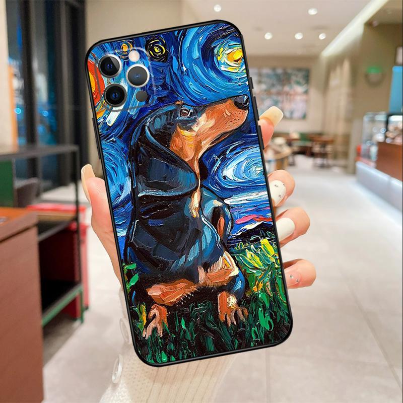Чехол для телефона с изображением таксы для iPhone 17 Air 16 15 13 11 12 14 Pro Max mini 15 16 Plus 16e Защитная крышка