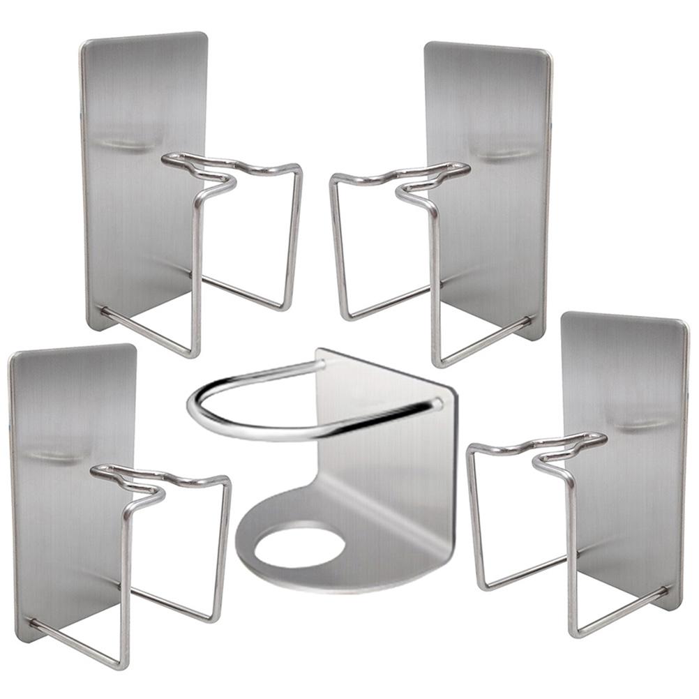 Держатель для зубной щетки и зубной пасты, настенная полка для хранения, органайзер для ванной комнаты, кухонная полка из нержавеющей стали 304, не скапливается вода