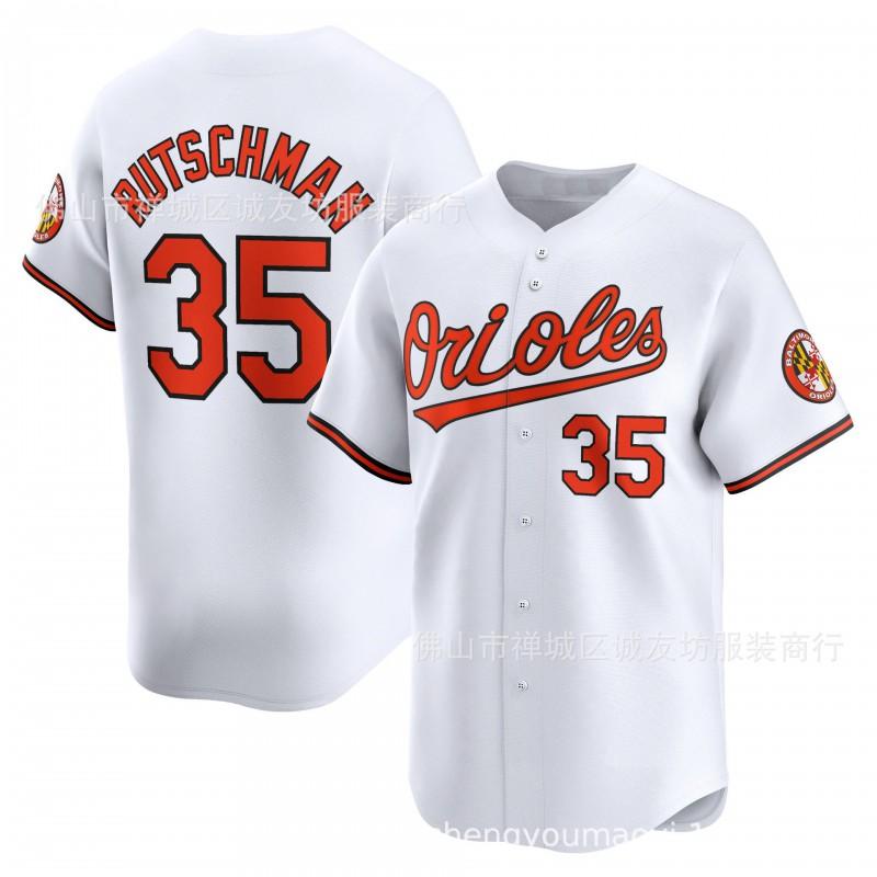 Baltimore Orioles 35 Adley Rutschman Orange Embroidered Baseball Jersey Unisex Fan Apparel