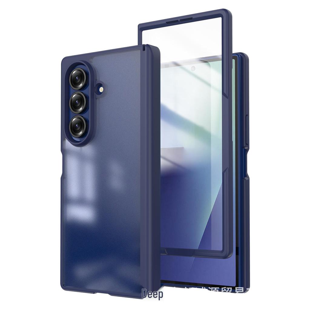 Магнитный противоударный чехол Samsung Z Fold7 - Полное покрытие, ощущение кожи, защитная петля