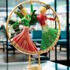 Vibrant Graceful Dancers Tabletop Showpiece - Iron Hand-Painted Home Decor - Ideal for Wedding, Anniversary & Housewarming Gifts (Circle Dancers)