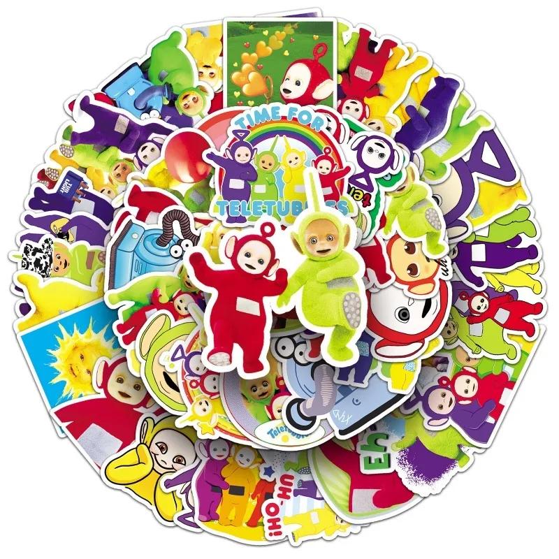 50pcs Cartoon Anime Cute Teletubbies Cartoon Stickers Luggage Laptop Scooter Mobile Phone Car Sticker