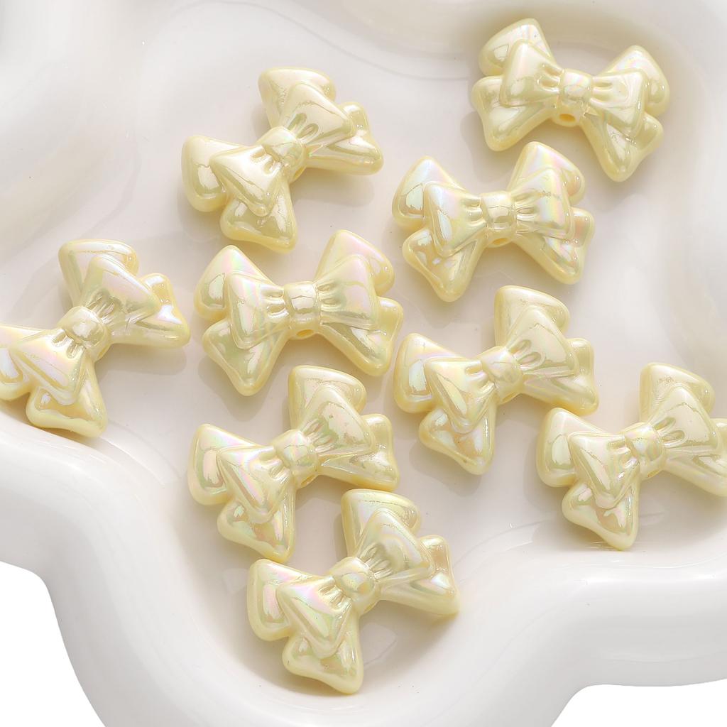 2/10 шт. акриловые бусины-бантики цвета AB, разбросанные бусины для самостоятельного изготовления браслетов, ожерелий и ювелирных изделий