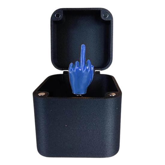 Раскладывающаяся коробка в виде среднего пальца, розыгрыш, сюрприз в виде среднего пальца, подарочная коробка, веселый средний палец