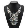 Fashion Exaggerated Necklace, Alloy Diamond-Encrusted Short Necklace, Crystal Jewelry