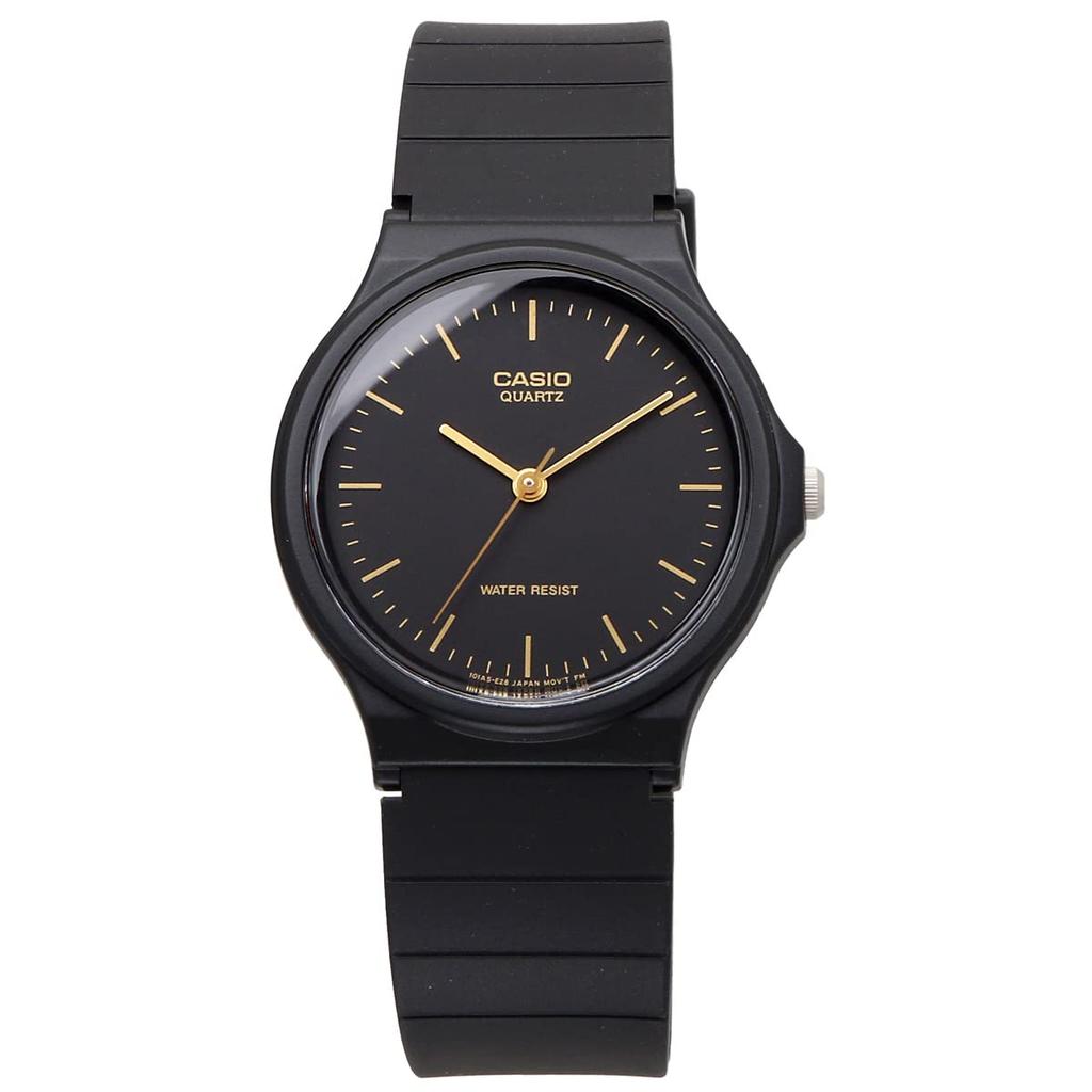 Casio Аналоговые часы унисекс черный/золотой дешевые Casio MQ-24-1EL уретановый ремешок международная модель [параллельный импорт]