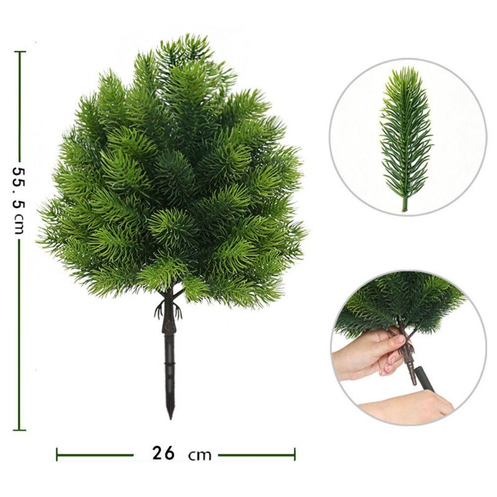 Photo Props Artificial Pine Stake Green Simulated Pine Ground Stakes  Holiday Display