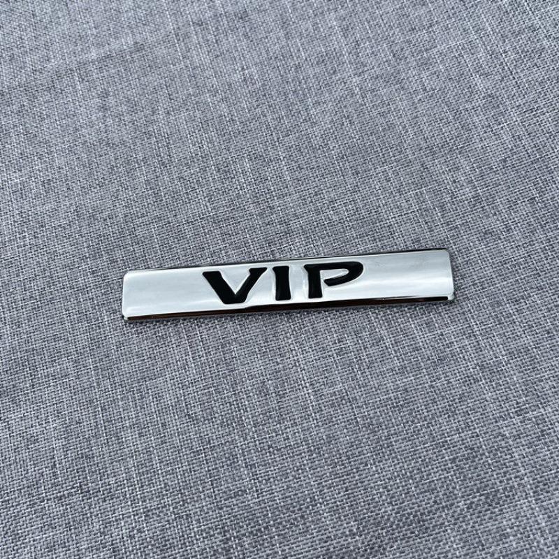 Car VIP metal car sticker VIP word logo Car logo Tail logo Side label Fender body scratch sticker