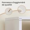 Bibliotheque de Rangement à Casiers, pour Salon, Bureau, Chambre, 10 Compartiments, Blanc