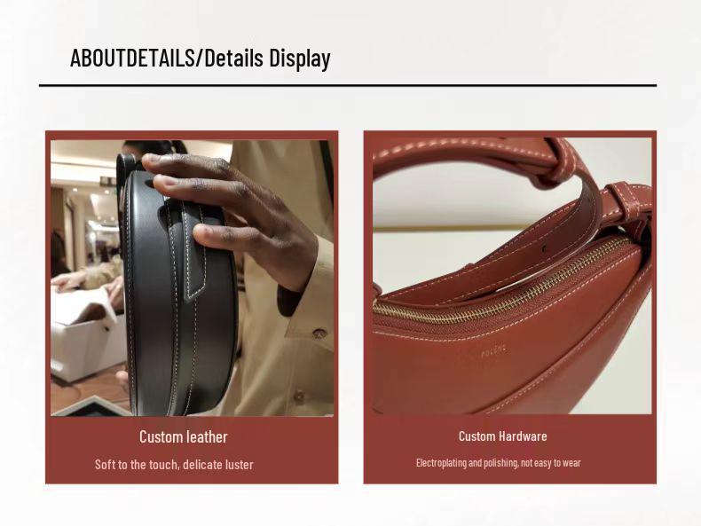 Сумка для седла: Французский городской дизайн, Натуральная кожа, Женская одноплечевая/кроссбоди