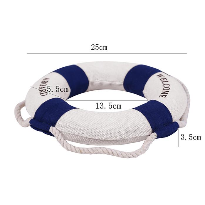 Добро пожаловать на борт тканевое спасательное кольцо с темно-синим акцентом, морской декор, новое украшение для спасательного круга
