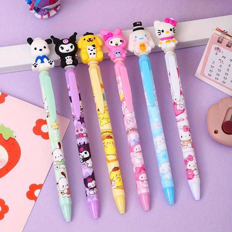36 шт. Куроми Sanrio Сладкая Семья Нажимная Ручка High-Pretty Girls Нейтральная Ручка ST Головка Черная Подписная Ручка Подарочная Ручка Канцелярские Принадлежности Синнаморолл 0,5 мм Черная