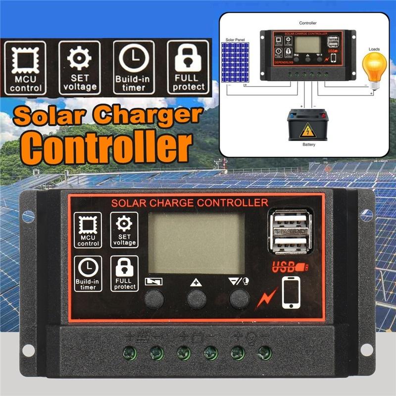 Контроллер солнечного зарядного устройства 10A-30A MPPT 12 В/24 В