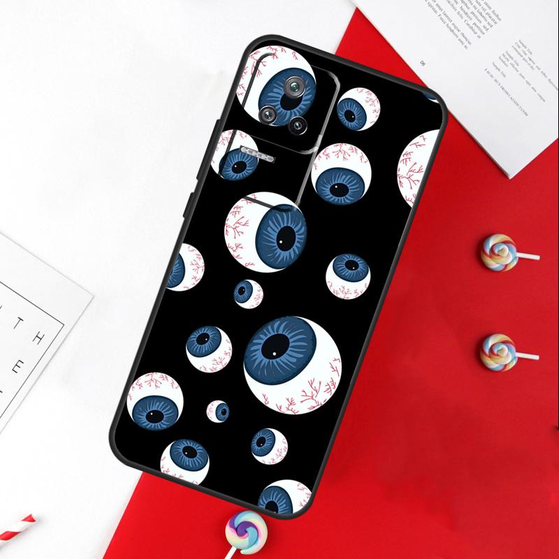 Чехол со сумасшедшим узором из глаз для Xiaomi 14 Ultra 15 13 11T 12T 13T 14T Pro POCO X7 Pro X3 X5 X6 M6 F5 F6 Pro