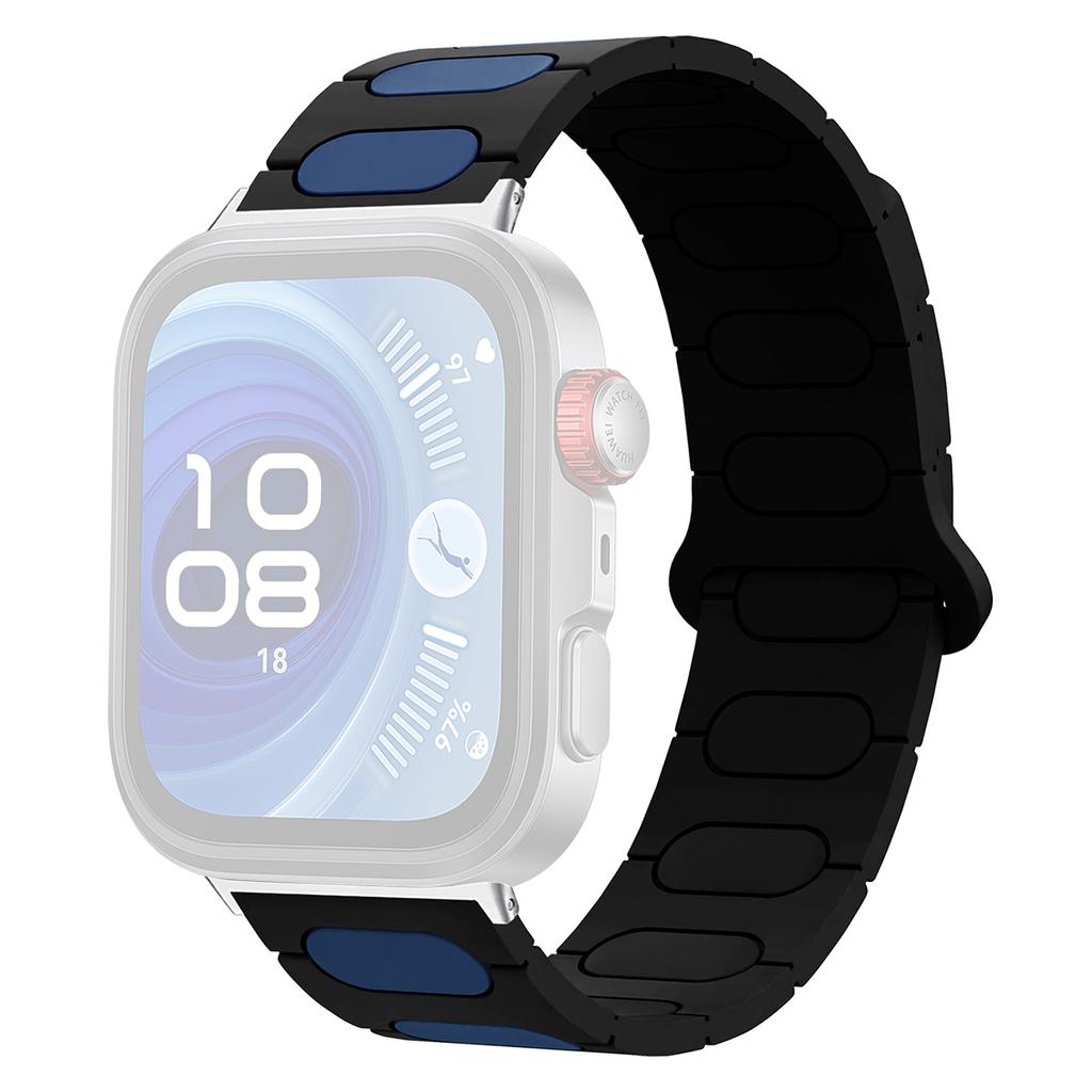Магнитный ремешок овального дизайна для Huawei Watch Fit 4 Pro/Fit 4/Fit 3 Силиконовый ремешок для часов Двухцветный