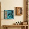 Wooden Wall-Mounted Key Holder Rustic Key Hook Entryway Organizer Cabinet Key Rack  Living Room