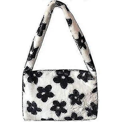 Flower Clutch Bag Plush Furry Handbag ,underarm Purse,crossbody Purse