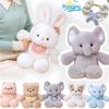50cm Creative Running Doll Bib Bunny Bear Cat Sheep Elephant Animals Soft Plush Toys Throw Pillow Cartton for Kids Gift Decor