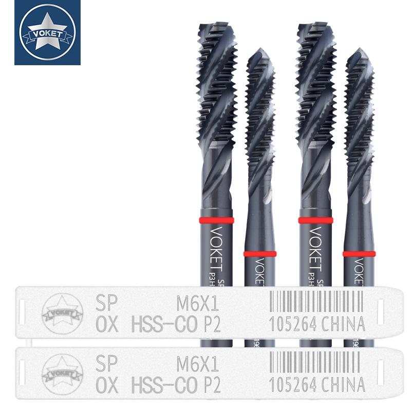 VOKET 1PCS HSS-CO Red Ring JIS Standard With OX Spiral Fluted Tap M2 M3 M4 M5 M6 M7 M8 M9 M10 M11 M12 Machine Screw Thread Taps Thread Lock3
