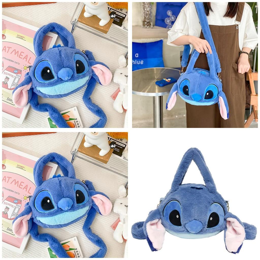 Disney Lilo Stitch Plush Handbag For Girls Cute And Soft Travel Shoulder Bag