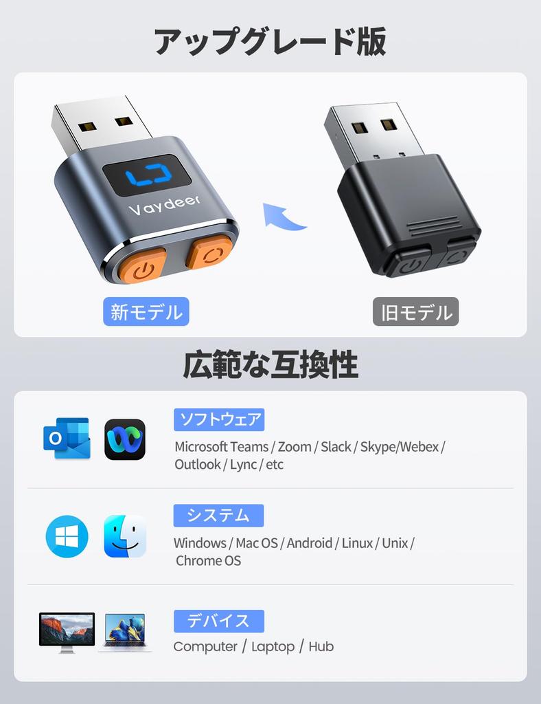 VAYDEER Супер Мини Мышь Джиггер USB Мышь Премиум Алюминиевая Автоматическая Мышь Мышь 3 Естественных Случайных Движения Повысьте Производительность Вашей Работы