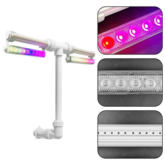 Pool Fountain with 7 Color LED Light Adjustable Dual Spray Pool Water Fountain Pool Waterfall Sprinkler Cooler for Above And In-ground Pools