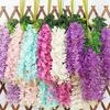 12 шт. искусственных цветов глицинии, устойчивых к ультрафиолетовому излучению, искусственные цветы глицинии, подвесные искусственные цветы, виноградная лоза для патио, вечеринки, украшения для дома и интерьера