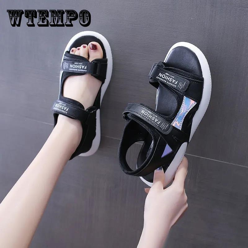 Sports Sandals Women's Non-slip Light All-match Casual Net Red Sponge Cake Thick-soled Beach Shoes Colorful Decorative Ladies Sandals