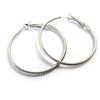 [L7617] - Silver 'Choréographie' Hoop Earrings Ø 40 Mm