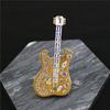 Western Medieval Electroplated Real Gold Full Of Diamonds Temperament Versatile Corsage Light Luxury Elegant Guitar Brooch