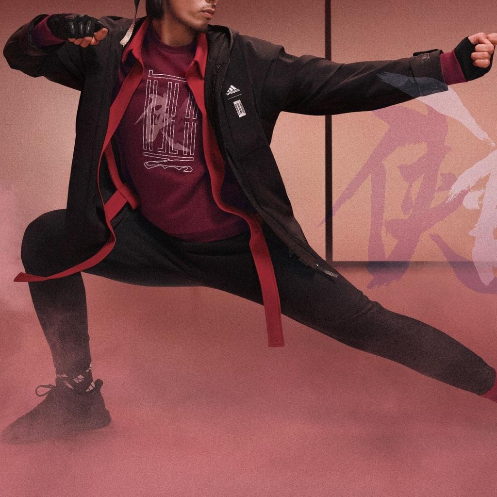 Adidas Swt Logo Sports Crew Neck Pullover Sweatshirt Men Sweatshirt Red HE5162