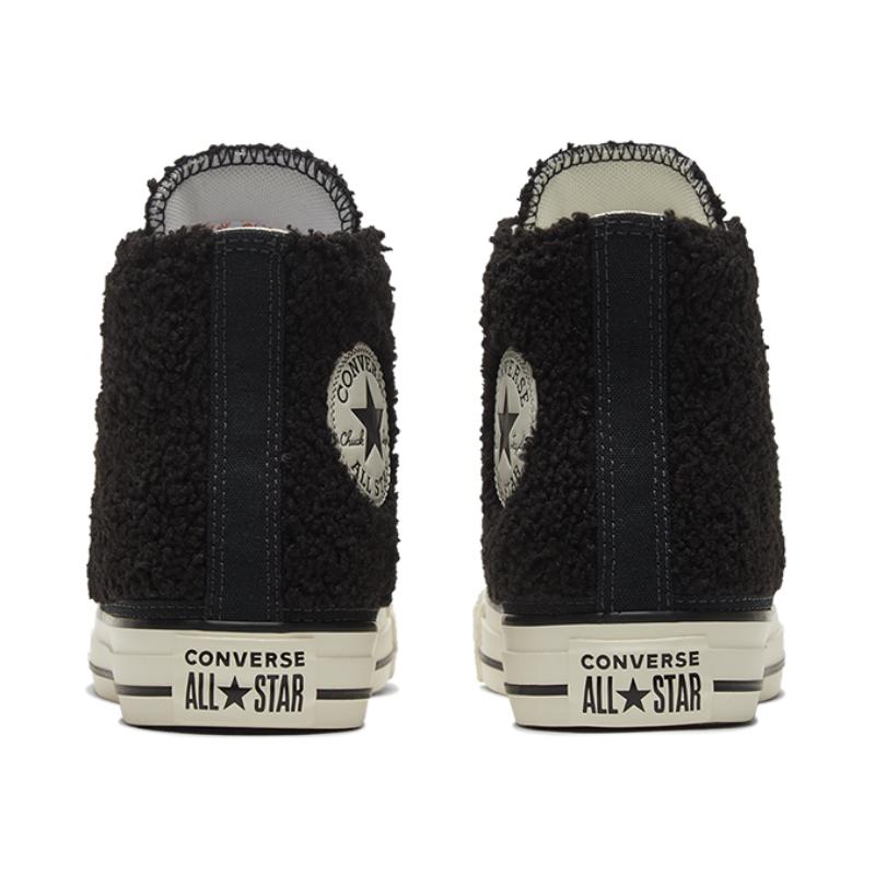 Converse Chuck Taylor All Star Тканевые Уличные Тренд Нескользящие Износостойкие Высокие Кеды для Скейтборда Унисекс Чисто Черные