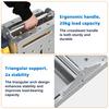 Stable Folding Platform Heavy Duty Adjustable Work Platform, 1100 lbs Capacity, Zinc Plated Steel with Wheels Portable & Anti-Slip Surface, 4/5 Height