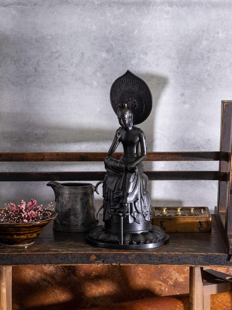 National Treasure Reproduction Maitreya Bodhisattva Statue Temple 31cm Lacquer Finished Wax Buddhist Junji Gun Original Statue Figure Takaoka