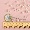 NALER Pearl Approximately 500 Pearl Beads for Round Pearls with Suitable for Charm Beads, Crafts, Holes, White, Handmade, Materials, 4mm, 6mm, 8mm,