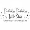 Twinkle Little Star English Wall Sticker Modern Room Art Decor Decal Backdrop